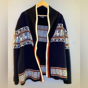 Dimension by Milford Tribal Llama Aztec Printed Cardigan